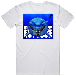 Fish Are Friends Not Food Finding Nemo Shark Retro 2000s Movie Quote F
