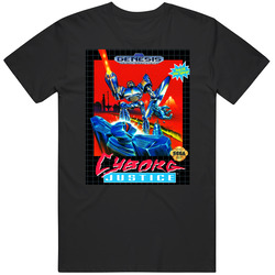 Cyborg Justice Sega Genesis Cover Fan Grunge T Shirt