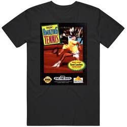 David Crane's Amazing Tennis Sega Genesis Cover Fan Distressed T 