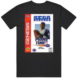 Prime Time Football 96 Sega Cover Sega Genesis Cover Fan T Shirt