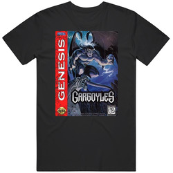 Gargoyles Game Sega Genesis Cover Fan Distressed T Shirt