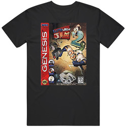 Earthworm Jim 2 Sega Genesis Cover Fan Grunge T Shirt