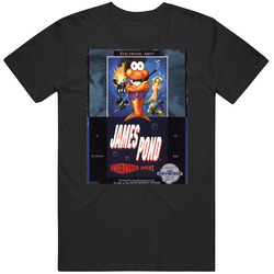 James Pond Sega Cover Sega Genesis Cover Fan T Shirt