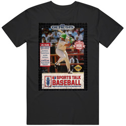 Sports Talk Baseball Sega Genesis Fan Cover Distressed T Shirt