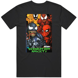 Spider-man And Venom - Separation Anxiety Sega Cover T Shirt