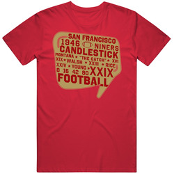 San Francisco 1946 Niners Candlestick Football T Shirt