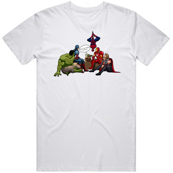 Save The World We Will Baby Yoda Super Heros Iron Man Spider Man Parod