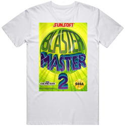 Blaster Master 2 Sega Genesis Retro Video Game Cover Fan T Shirt
