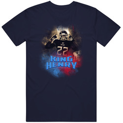 King Derrick Henry Cloudy Tennessee Fan Football T Shirt