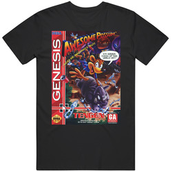 Awesome Possum Sega Genesis Retro Video Game Cover Fan T Shirt