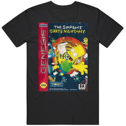 The Simpsons Bart's Nightmare Sega Genesis Retro Video Game Cover