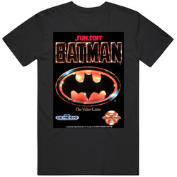 Batman Sega Genesis Retro Video Game Cover Fan T Shirt