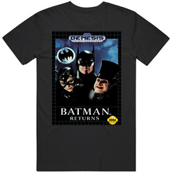 Batman Returns Sega Genesis Retro Video Game Cover Fan T Shirt