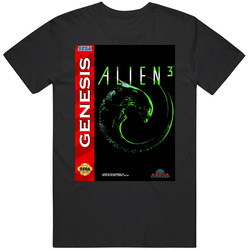 Alien 3 Sega Genesis Retro Video Game Cover Fan T Shirt