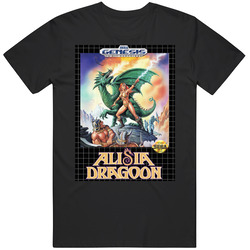 Alisia Dragoon Sega Genesis Retro Video Game Cover Fan T Shirt