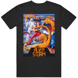 Alien Storm Sega Genesis Retro Video Game Cover Fan T Shirt