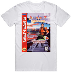 Aerobiz Supersonic Sega Genesis Retro Video Game Cover Fan T Shirt