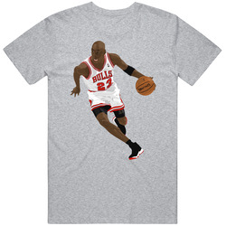 Mj Michael Jordan Dribbling Chicago Basketball Legend Fan T Shirt