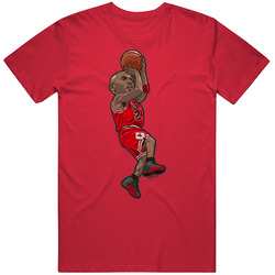 Michael Jordan Animated Cartoon Chicago Basketball T Shirt