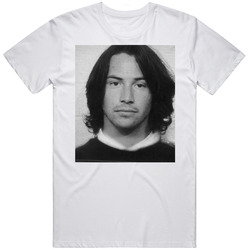 Keanu Reeves Celebrity Movie Star Mugshot T Shirt