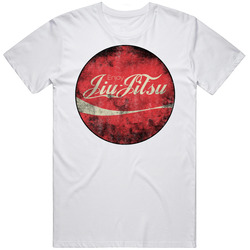Enjoy Jiu Jitsu Coke Parody Martial Arts Fan Worn Look T Shirt