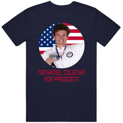 Nathaniel Coleman For President United States Usa Olympic Athlete T Sh