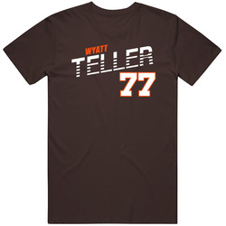 Wyatt Teller 77 Favorite Player Cleveland Football Fan T Shirt