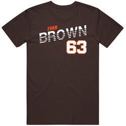 Evan Brown 63 Favorite Player Cleveland Football Fan T Shirt