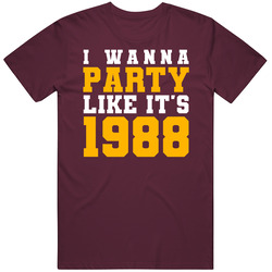 I Wanna Party Like Its 1988 Washington Football Champions T Shirt