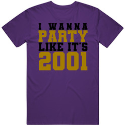 I Wanna Party Like Its 2001 Baltimore Football Champions T Shirt