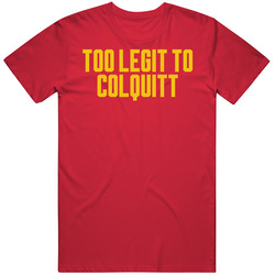 Too Legit To Colquitt Dustin Colquitt Kansas City Football Nickname Fa