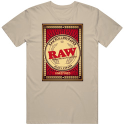 Raw Rolling Papers Natural Unrefined Logo T Shirt