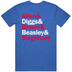 Allen Diggs Brown Beasley Singletary Buffallo Football T Shirt