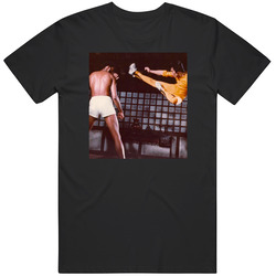 Bruce Lee Kick Kareem Abdul-jabbar 1972 Fight T Shirt