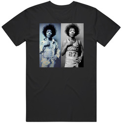 Jimi Hendrix Supersonics Basketball T Shirt