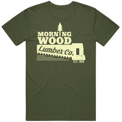Morning Wood Lumber Company Funny Guys Bro Distressed T Shirt