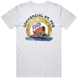 Commercial Street Pub Portland Maine Restaurant Worn Look T Shirt
