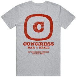 Congress Bar & Grill Portland Maine Restaurant Worn Look T Shirt