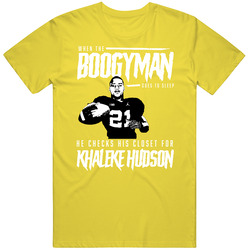 Boogyman Sleeps He Checks For Khaleke Hudson Michigan Football T Shirt