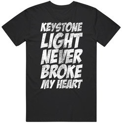 Keystone Light Never Broke My Heart Worn Look T Shirt
