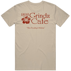 808 Grindz Cafe Maui Hawaii Restaurant Worn Look T Shirt
