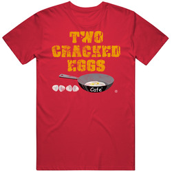 Two Cracked Eggs Cafe Savannah Georgia Restaurant Worn Look T Shirt