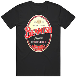 Beamish Genuine Irish Stout Brewery Master Brewers Brand Logo T Shirt