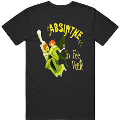 Absinthe La Fee Verte Alcohol Brand Logo T Shirt