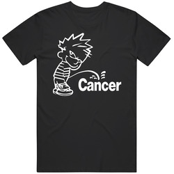 Calvin Peeing Cancer T Shirt