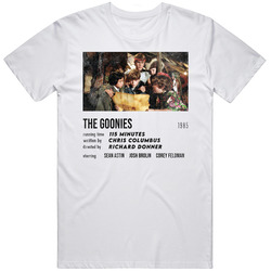 The Goonies Movie Stat Card Grunge Vintage Cult Classic 80's Film