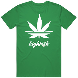 Highrish Funny Irish St Patrick's Day Pothead Weed Marijuana Leaf