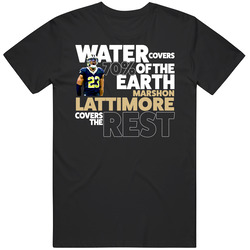 Marshon Lattimore New Orleans Water Covers 70 Percent Earth Football T