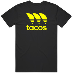 Tacos Funny Adidas Parody Logo Foodie Food Fan T Shirt