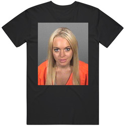 Lindsay Lohan Mugshot Actress Fan T Shirt